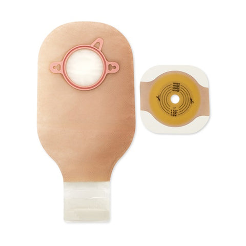 Hollister Ileostomy / Colostomy Pouch New Image™ 19002 Two-Piece System 12 Inch Length Flat, Trim To Fit Up to 1-1/4 Inch Stoma Drainable