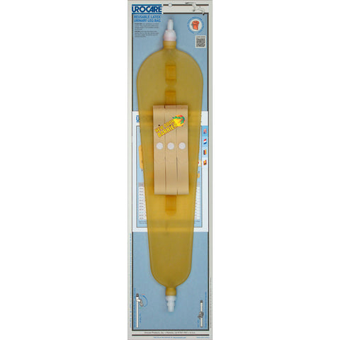 Urocare Urinary Leg Bag Urocare® Anti-Reflux Valve NonSterile 1,301 mL Latex #9544