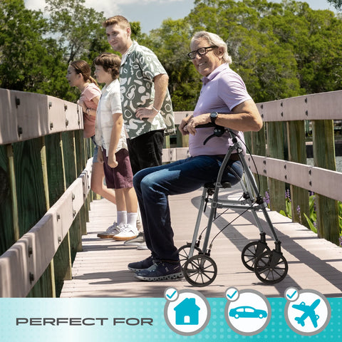 Stander Wonder Rollator #4395-BW, 1 EACH
