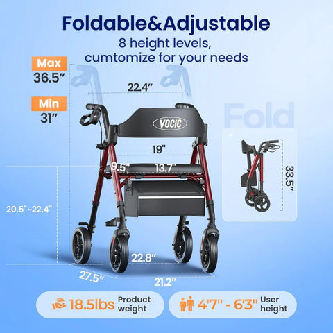 Lightweight Rollator Walker #Z21