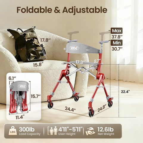 PackGo Foldable Lightweight Rollator Walker #Z35