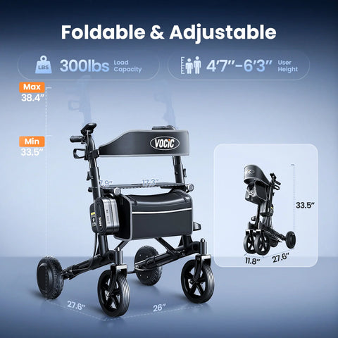 Electric Outdoor Foldable Rolling Walker #Z73