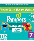 Pampers Baby Dry Diapers, Sizes 1-7