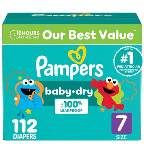 Pampers Baby Dry Diapers, Sizes 1-7