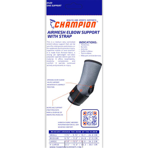 AIRMESH ELBOW SUPP W/STRAP #0420