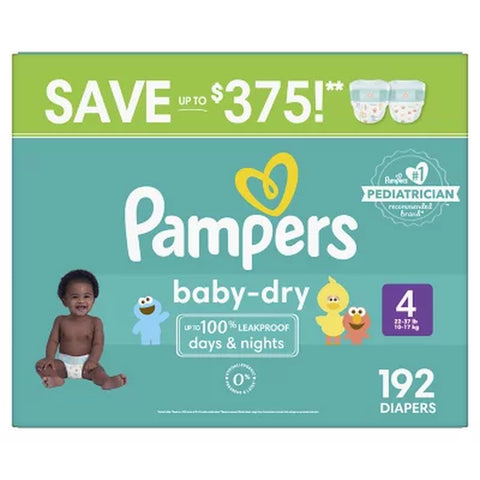 Pampers Baby Dry Diapers, Sizes 1-7