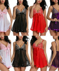 Women'S Sexy Lingerie Babydoll Sleepwear Underwear Lace Dress G-String Nightwear