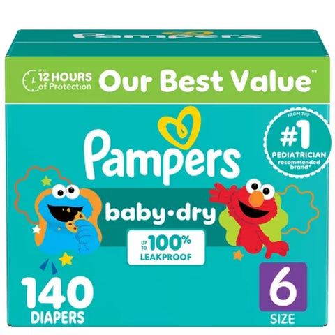 Pampers Baby Dry Diapers, Sizes 1-7