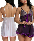 Women'S Sexy Lingerie Babydoll Sleepwear Underwear Lace Dress G-String Nightwear