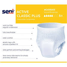 Incontinence Brief Seni® Classic Adult Large Unisex Disposable Moderate Absorbency #S-LA25-BC1