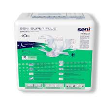 Incontinence Brief Seni® Super Plus Adult Regular Unisex Disposable Heavy Absorbency #S-RE10-BP1