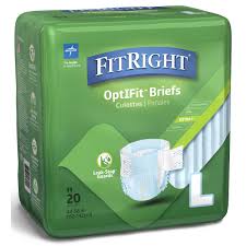 Incontinence Brief FitRight™ Plus Adult Large Unisex Disposable Moderate Absorbency #FITPLUSLG