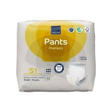 Absorbent Underwear Abena® Premium Pants S1 Pull On with Tear Away Seams Adult Small Unisex Disposable Heavy Absorbency #1000021318