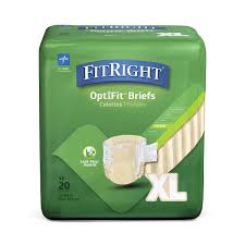 Incontinence Brief FitRight™ Plus Adult X-Large Unisex Disposable Moderate Absorbency #FITPLUSXLG