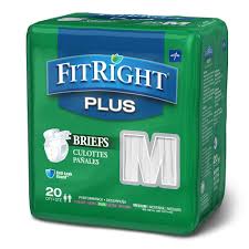 Incontinence Brief FitRight™ Plus Adult Medium Unisex Disposable Moderate Absorbency #FITPLUSMD