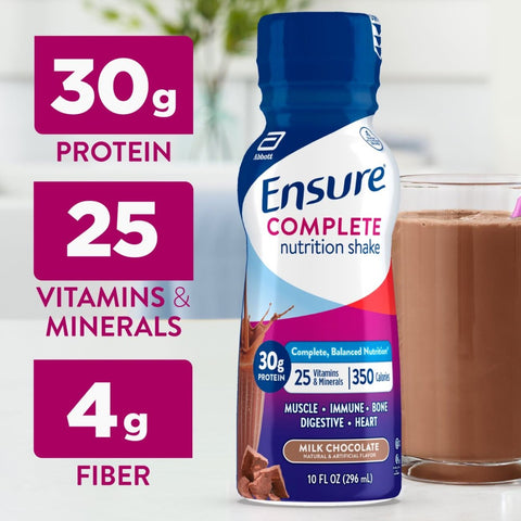 Oral Supplement Ensure® Complete Milk Chocolate Flavor Liquid 10 oz. Bottle #68056