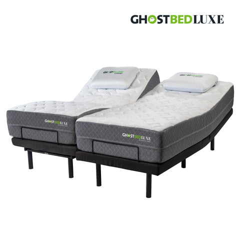 Ghostbed Luxe 13" Memory Foam Mattress with Adjustable Base