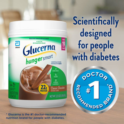 Oral Supplement Glucerna® Hunger Smart® Rich Chocolate Flavor Powder 22.3 oz. Canister #67769