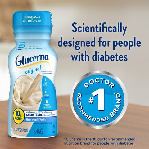 Oral Supplement Glucerna® Original Shake Vanilla Flavor Liquid 8 oz. Bottle #57801