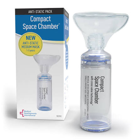 Space Chamber / Mask Kit Anti-static Compact Space Chamber™ For Most Pressurized Metered Dose Inhalers #42135010009