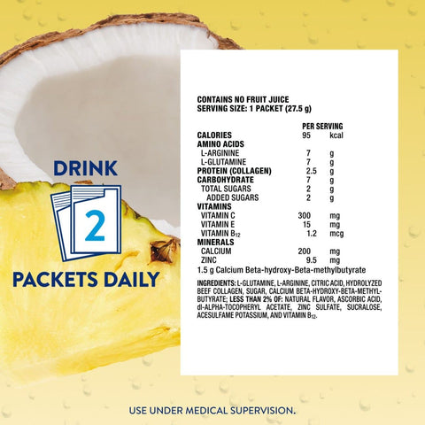 Oral Supplement Juven® Pineapple Coconut Flavor Powder 2.75 Gram Individual Packet #69032