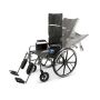 Medline Guardian Reclining Wheelchair with Desk-Length Arms, Nylon, 18" Wide #KR188N21E