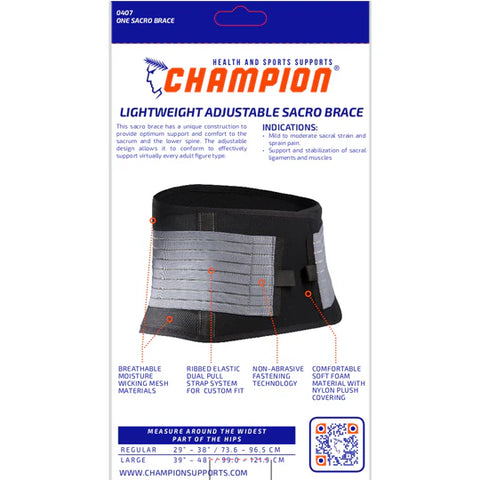 LIGHTWEIGHT SACRO BRACE #0407