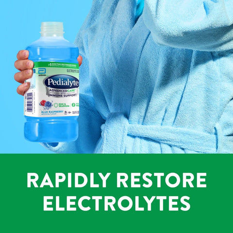 Oral Electrolyte Solution Pedialyte® AdvancedCare™ Blue Raspberry Flavor 33.8 oz. #63059