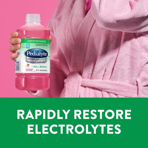Oral Electrolyte Solution Pedialyte® AdvancedCare™ Strawberry Lemonade Flavor 33.8 oz. #64301