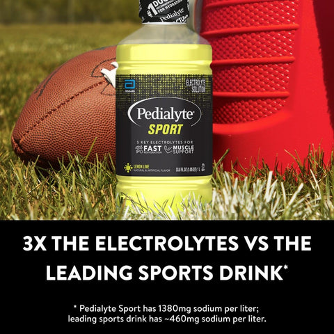 Oral Electrolyte Solution Pedialyte® Sport Lemon-Lime Flavor 33.8 oz. #67838