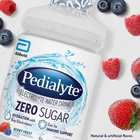 Oral Electrolyte Solution Pedialyte® Zero Sugar Berry Frost Flavor 33.8 oz. #67966