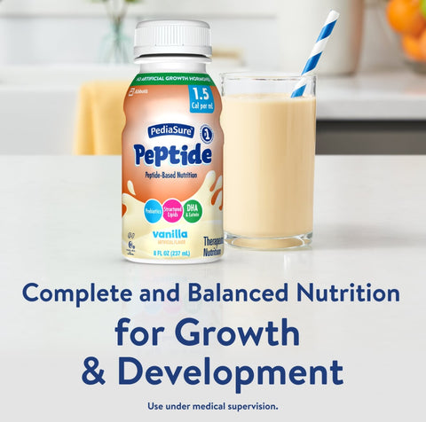 Pediatric Oral Supplement PediaSure® Peptide 1.5 Cal Vanilla Flavor 8 oz. Bottle Liquid Peptide Malabsorption / Maldigestion #67417