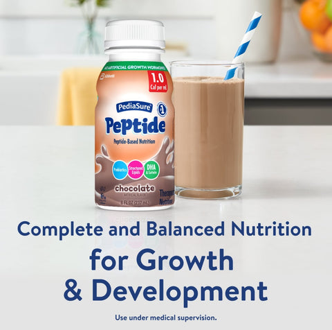 Pediatric Oral Supplement PediaSure® Peptide 1.0 Cal Chocolate Flavor 8 oz. Bottle Liquid Peptide Malabsorption / Maldigestion #67073