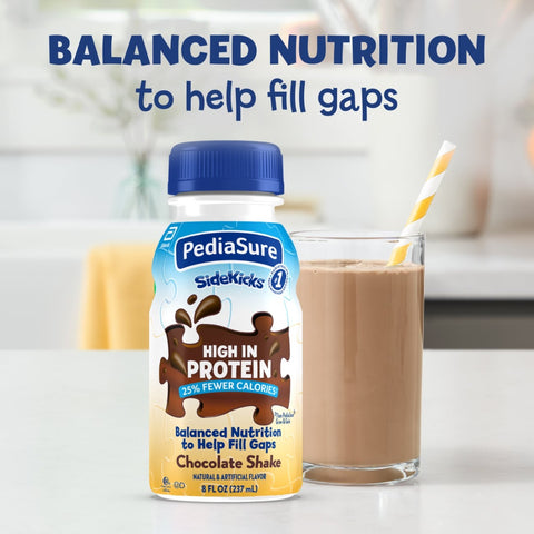 Pediatric Oral Supplement PediaSure® Sidekicks® Shake Chocolate Flavor 8 oz. Bottle Liquid Protein #66639