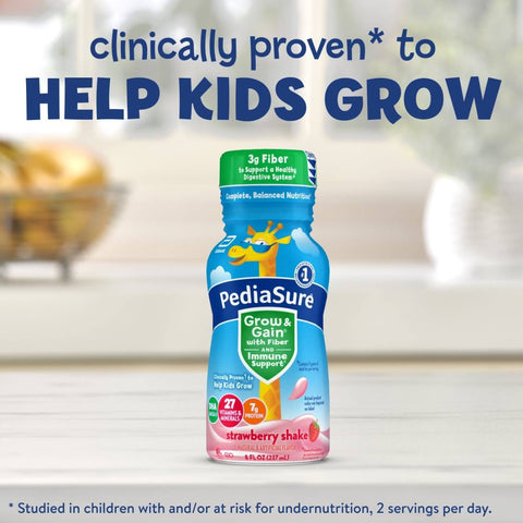 Pediatric Oral Supplement PediaSure® Grow & Gain with Fiber Strawberry Flavor 8 oz. Bottle Liquid Fiber #56368