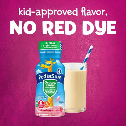 Pediatric Oral Supplement PediaSure® Grow & Gain with Fiber Strawberry Flavor 8 oz. Bottle Liquid Fiber #56368