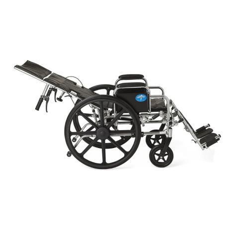 Medline Guardian Reclining Wheelchair with Desk-Length Arms, Nylon, 18" Wide #KR188N21E