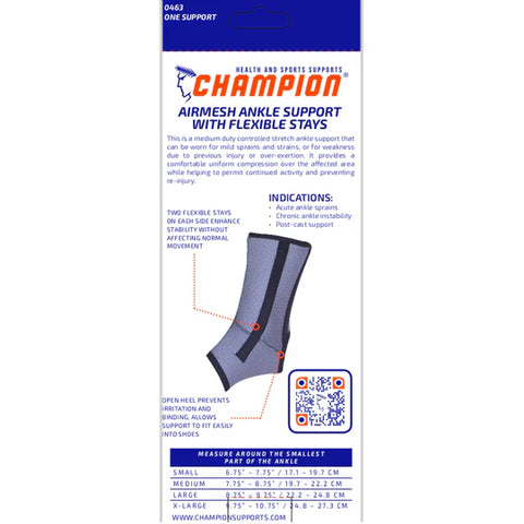AIRMESH ANKLE SUPPORT W/STAYS #0463
