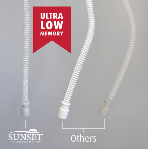 Sunset 6Ft Light Gray Smoothbore CPAP Tubing - Slim Style #TUB006SS