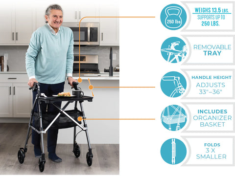 Stander Wonder Indoor Rollator #4390, 1 EACH