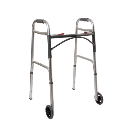 Folding Walker Adjustable Height Aluminum Frame 350 lbs. Weight Capacity 32 to 39 Inch Height