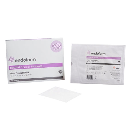 Collagen Dressing Endoform® Natural Dermal Template Without Border Collagen /Glycosaminoglycans (GAGs) 4 X 5 Inch 10 Count
