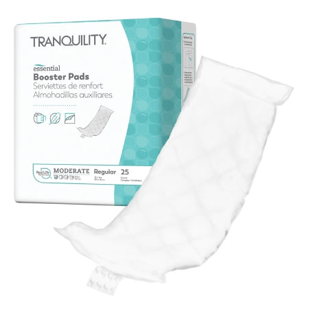 Incontinence Booster Pad Tranquility® Essential 4 X 12 Inch Moderate Absorbency Superabsorbant Core Regular Adult Unisex Disposable