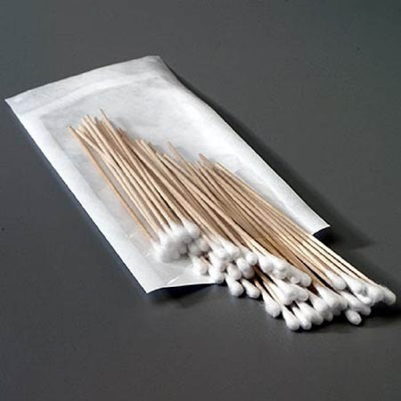 Swabstick Cotton Tip Wood Shaft 3 Inch Sterile 10 per Pack