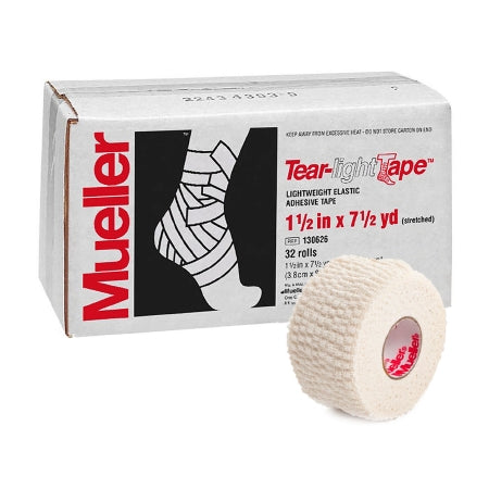 Athletic Tape Mueller® Tear-Light® Easy Tear Elastic Adhesive 1-1/2 Inch X 7-1/2 Yard White NonSterile