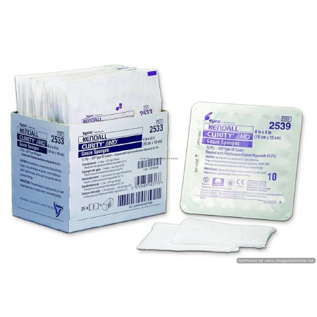 Antimicrobial Gauze Sponge Curity™ AMD™ Gauze 12-Ply 4 X 4 Inch Square ...