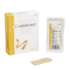 Honey Impregnated Wound Dressing MEDIHONEY® 3/4 X 12 Inch Calcium Alginate Active Leptospermum Honey Sterile