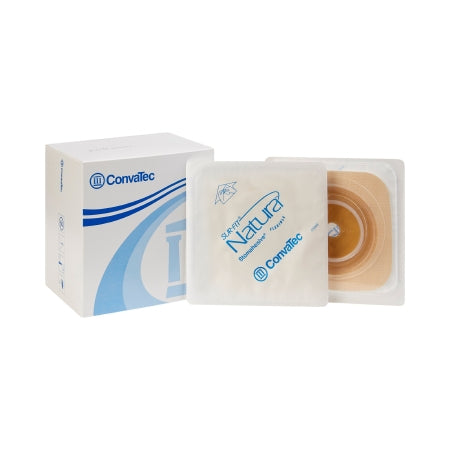 Ostomy Barrier Sur-Fit Natura® Trim to Fit, Standard Wear Stomahesive® Tan Tape 45 mm Flange Sur-Fit® Natura® System Hydrocolloid Up to 1 to 1-1/4 Inch Opening 4 X 4 Inch