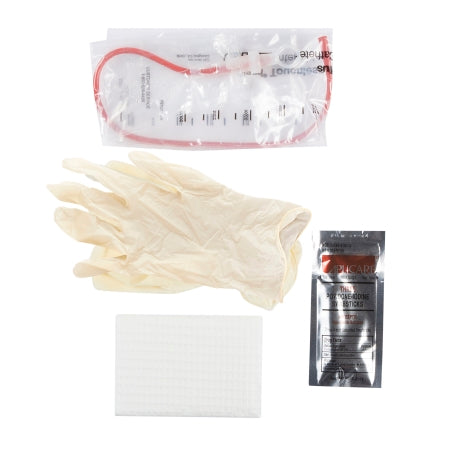 Intermittent Catheter Kit Touchless® Plus Closed System / Unisex 14 Fr. Without Balloon Red Rubber