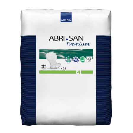 Bladder Control Pad Abri-San™ Premium #4 15.4 Inch Length Heavy Absorbency Superabsorbant Core One Size Fits Most Adult Unisex Disposable
